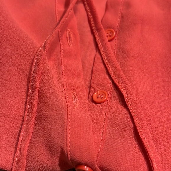 NEW Panhandle Slim Sz L Coral Sleeveless Sheer Henley Tank Top - Picture 14 of 14